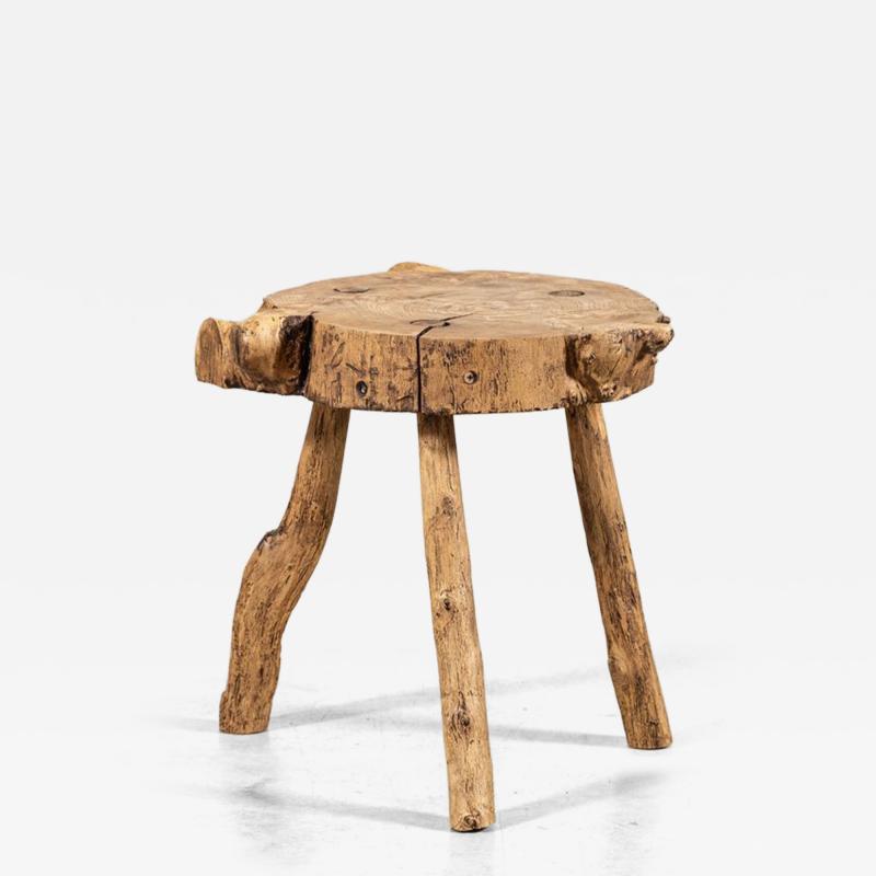 French Elm Side Table