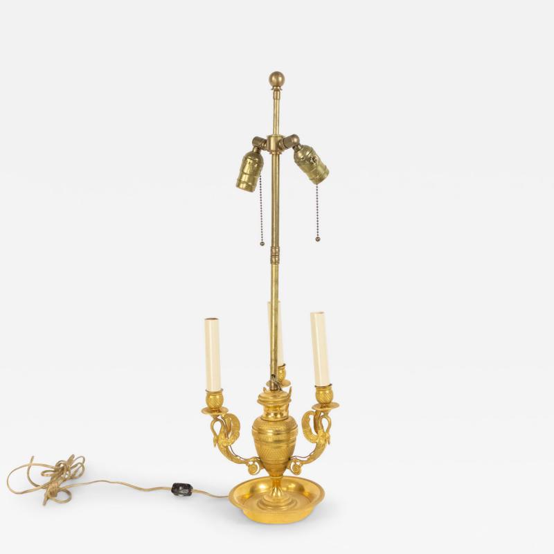 French Empire Bronze Dore Table Lamp