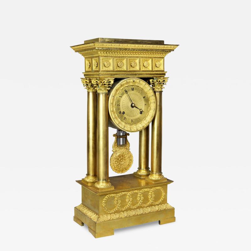 French Empire Bronze Mantle Clock
