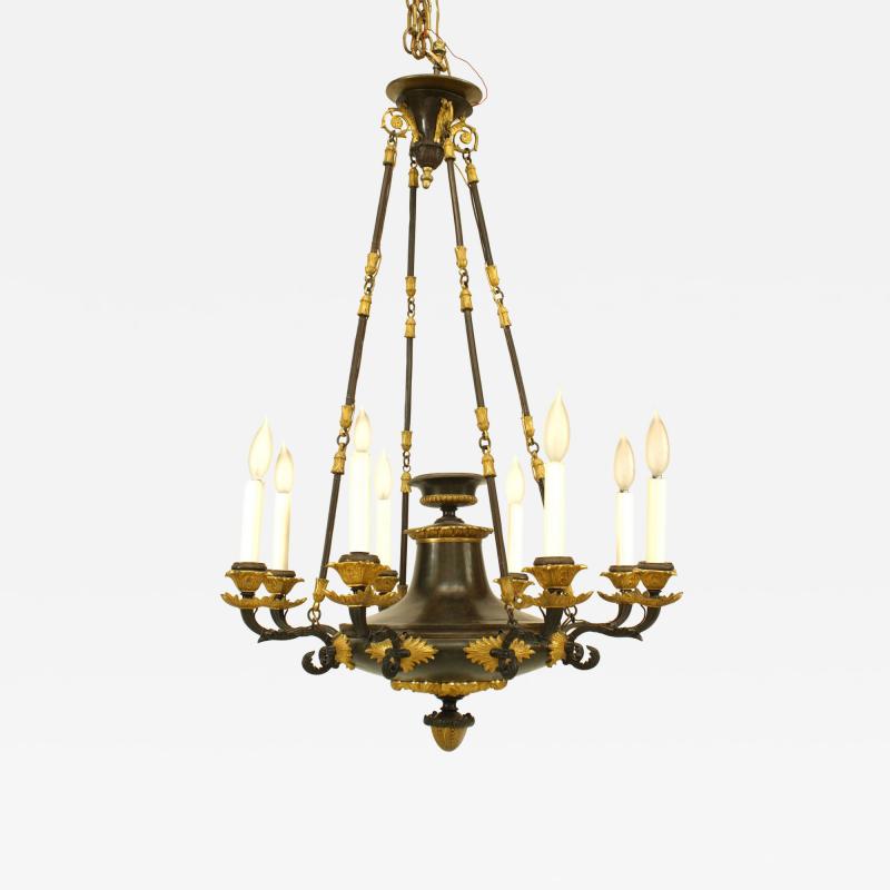French Empire Gilt Bronze Chandelier