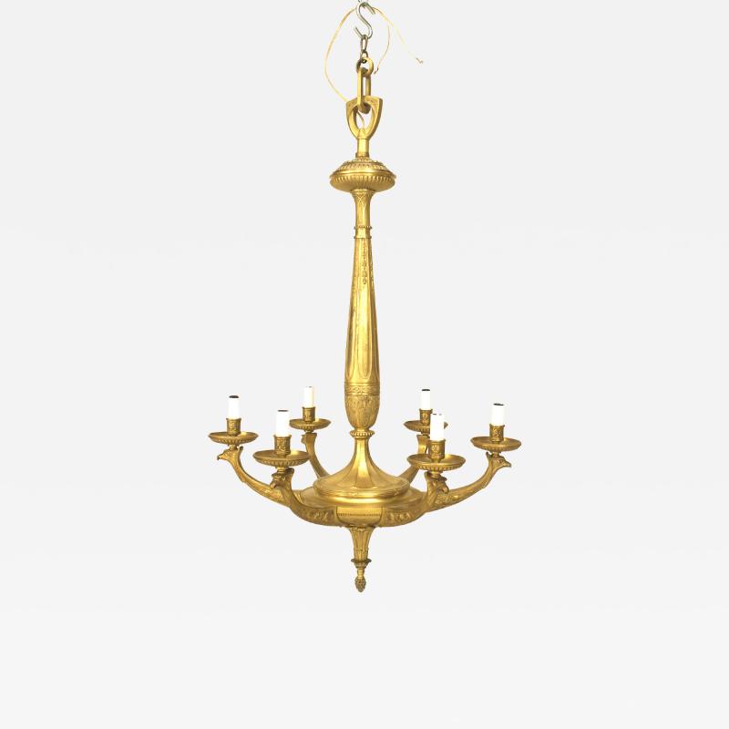 French Empire Style 19th Cent Bronze Dore Chandelier