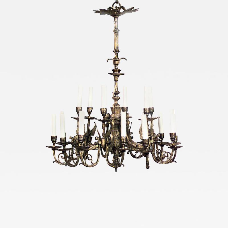 French Empire Style Bronze Dore Chandelier