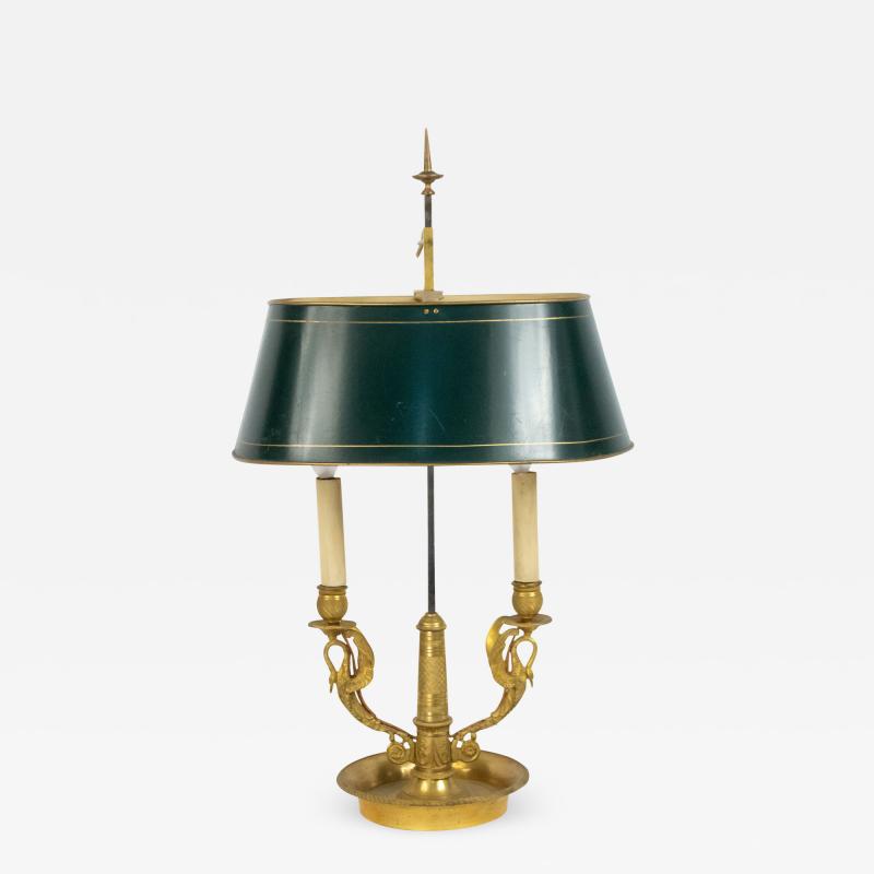 French Empire Style Bronze Swan Table Lamp