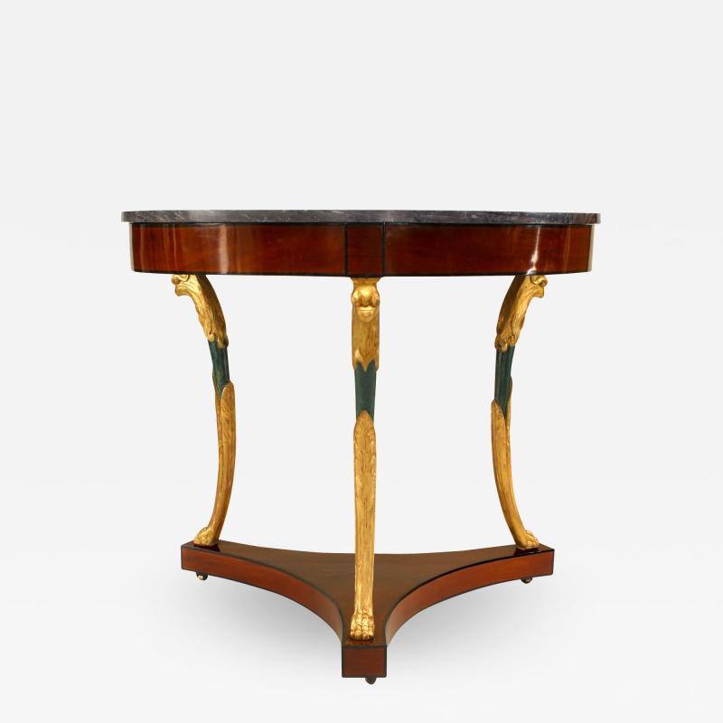 French Empire Style Mahogany and Gilt Center Table