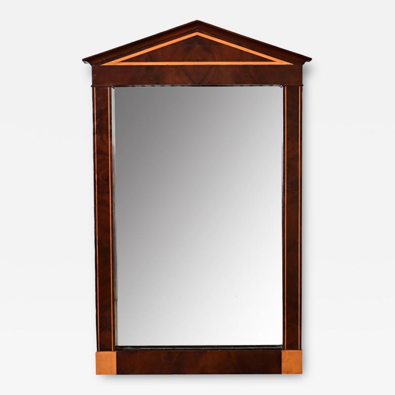 French Empire Style Wall Mirror with Cue Rack