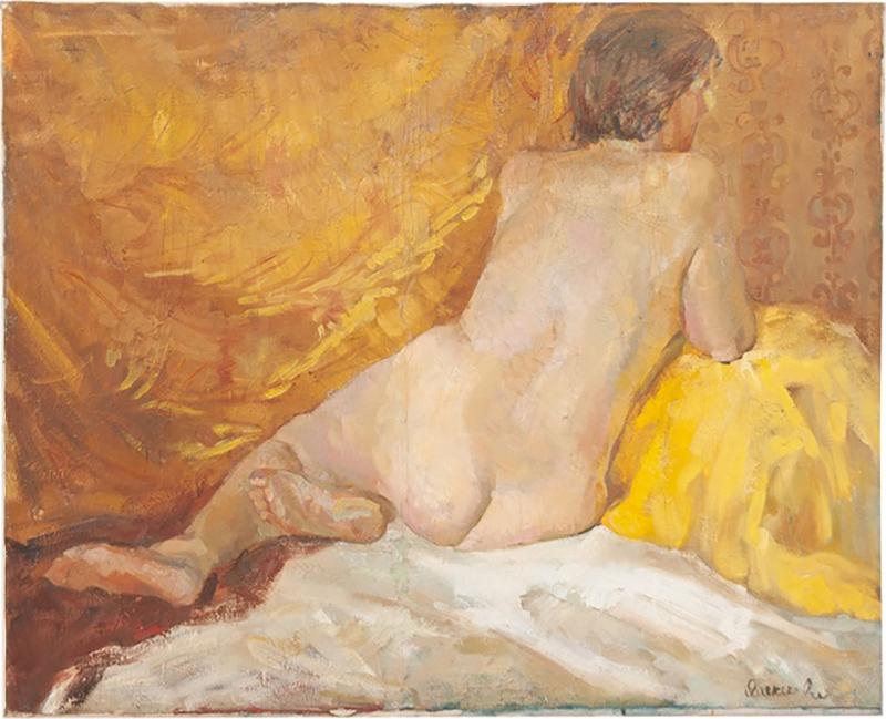 French Female Nude Painting