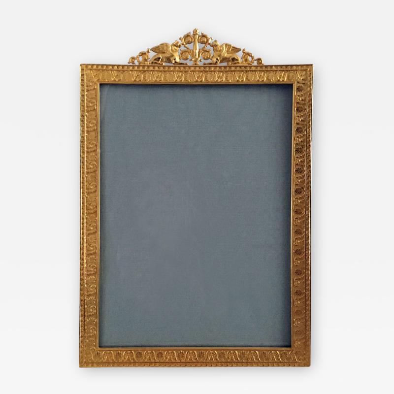 French Gilded Bronze Photo Frame