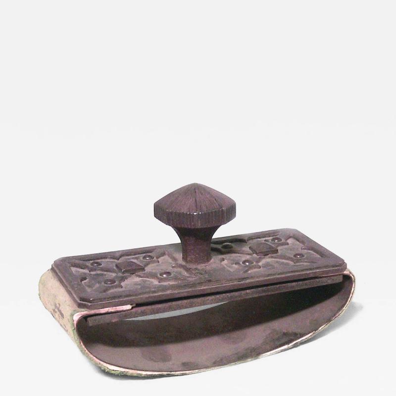French Gothic Revival Iron Roll Blotter