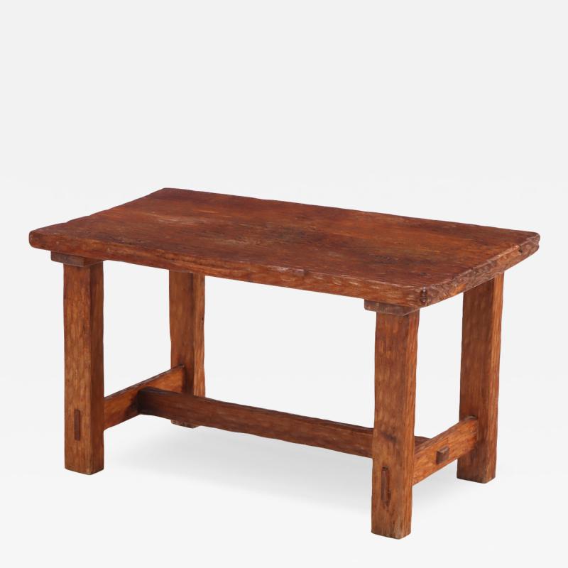 French Gouge Carved Coffee or End Table C 1950 