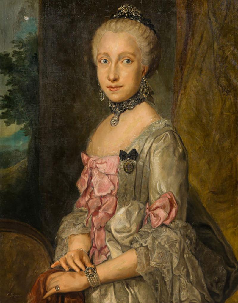 French Lady in Pink Portrait