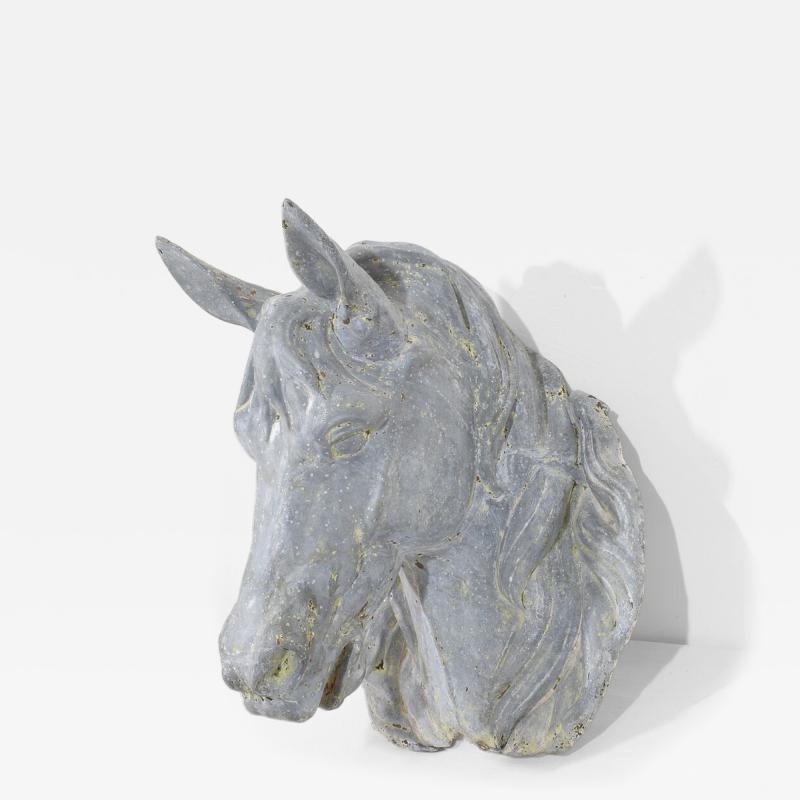 French Late 19th Century Zinc Horse Head Trade Sign