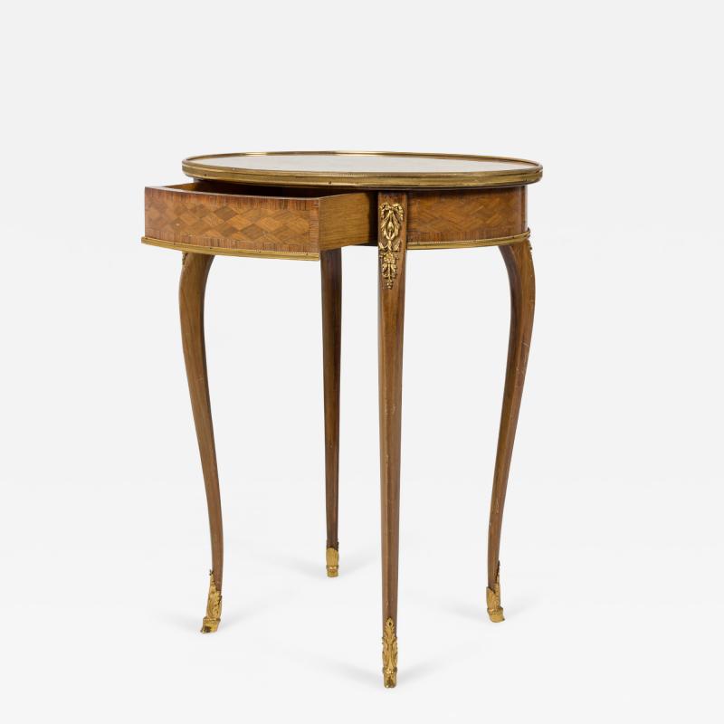 French Louis XV Kingwood Parquetry End Table