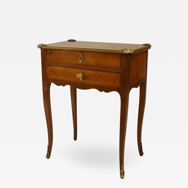 French Louis XV Kingwood Veneer End Table