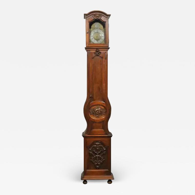 French Louis XV Period Walnut Longcase Clock from the Rh ne Valley circa 1760