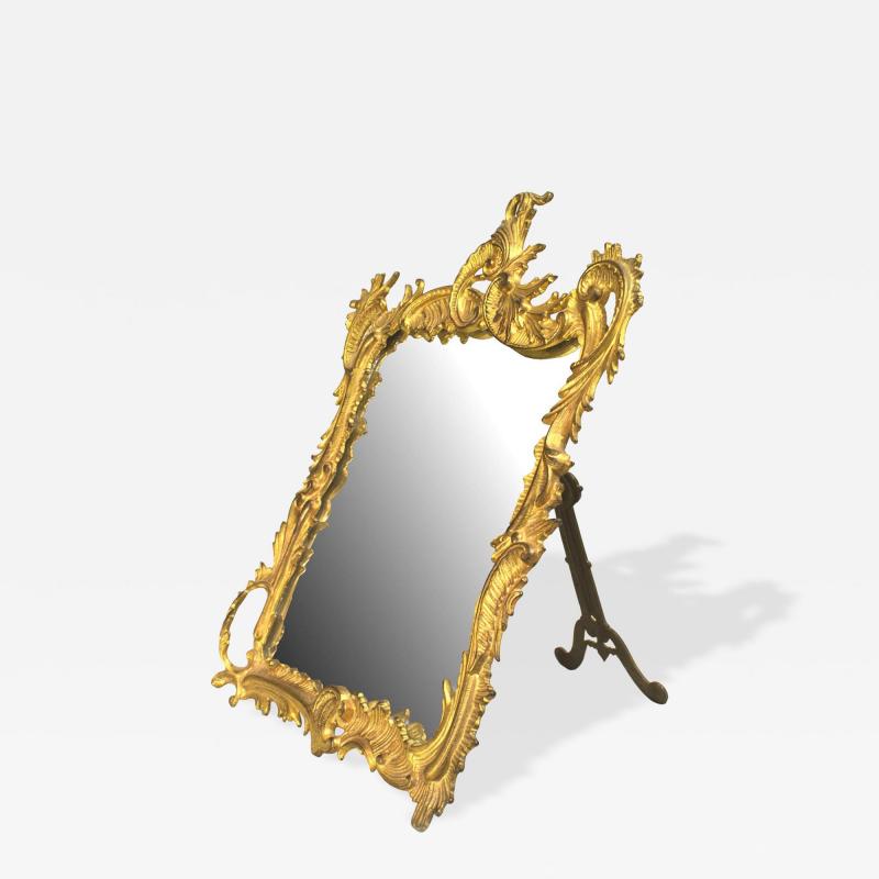 French Louis XV Style Bronze Dore Dressing Table Vanity Mirror