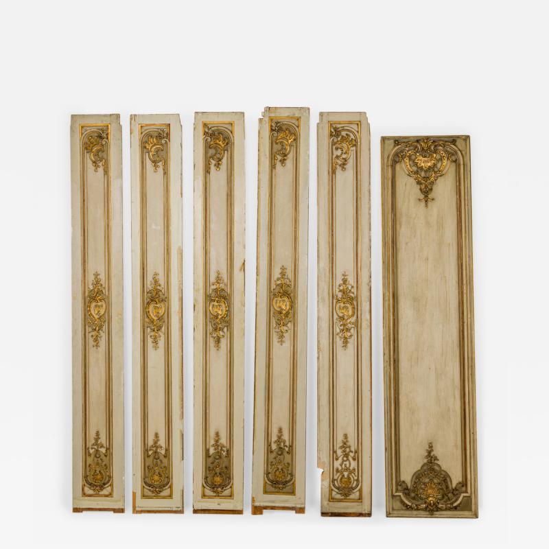French Louis XV Style Gold and White Panels