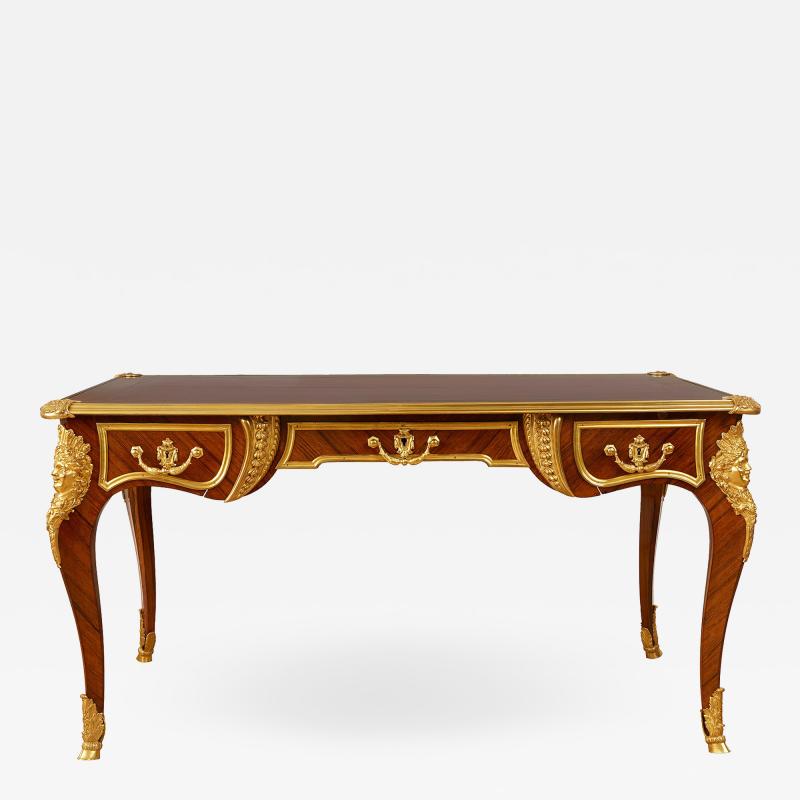 French Louis XV style gilt bronze mounted kingwood writing desk