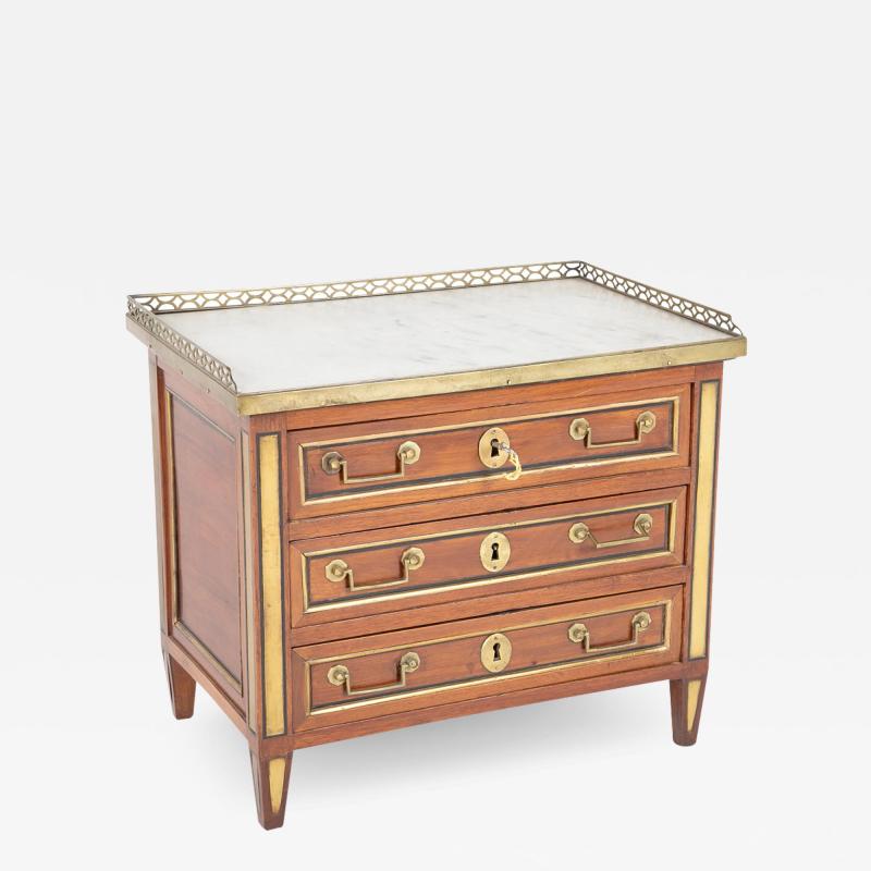 French Louis XVI Bronze Gallery Miniature Commode