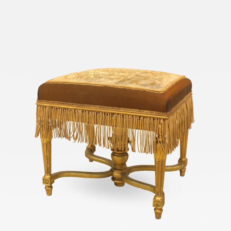 French Louis XVI Embroidered Bench