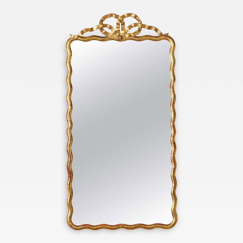 French Louis XVI Gilded Wood Mirror