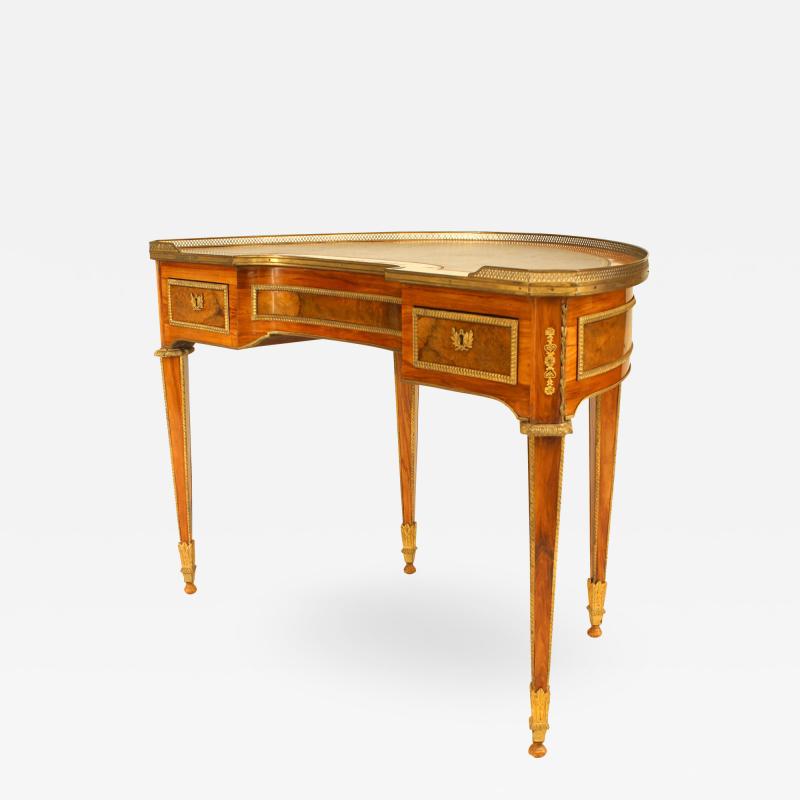 French Louis XVI Kingwood Demilune Desk