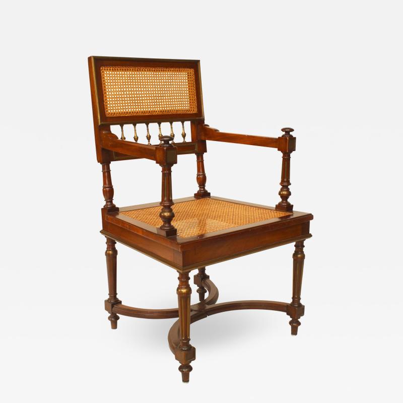 French Louis XVI Mahogany Arm Chair