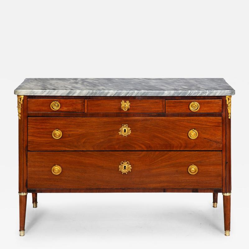 French Louis XVI Period Mahogany Commode stamped by J Canabas ca 1775