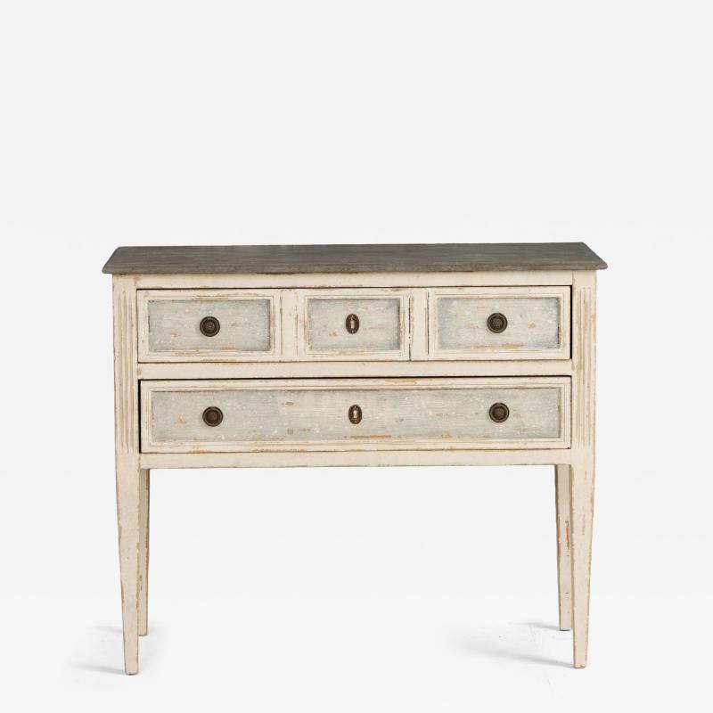 French Louis XVI Style Bedside Commode in Original Paint Circa 1910