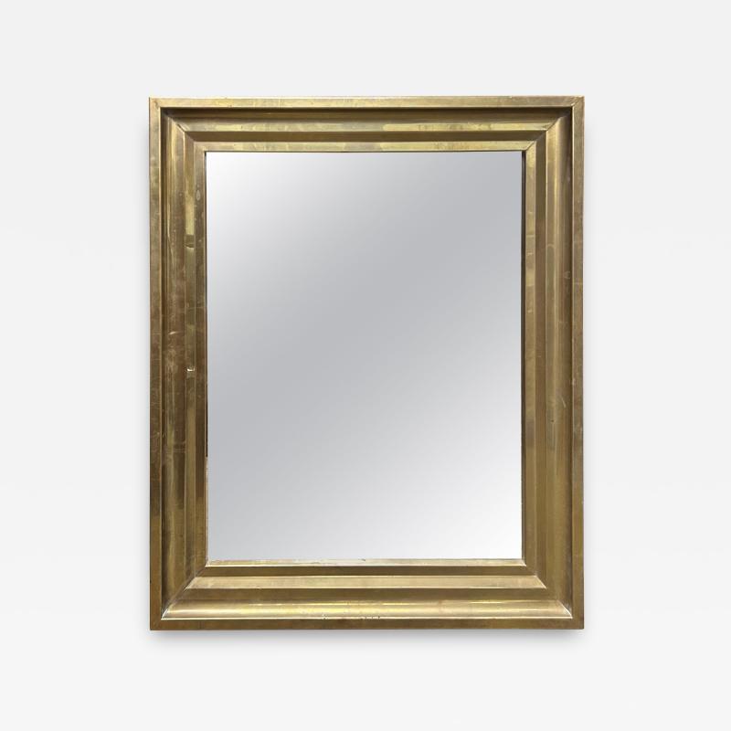 French Louis XVI Style Brass Mirror