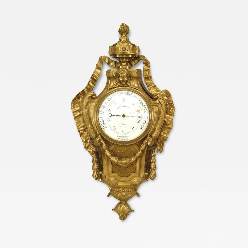 French Louis XVI Style Bronze Barometer
