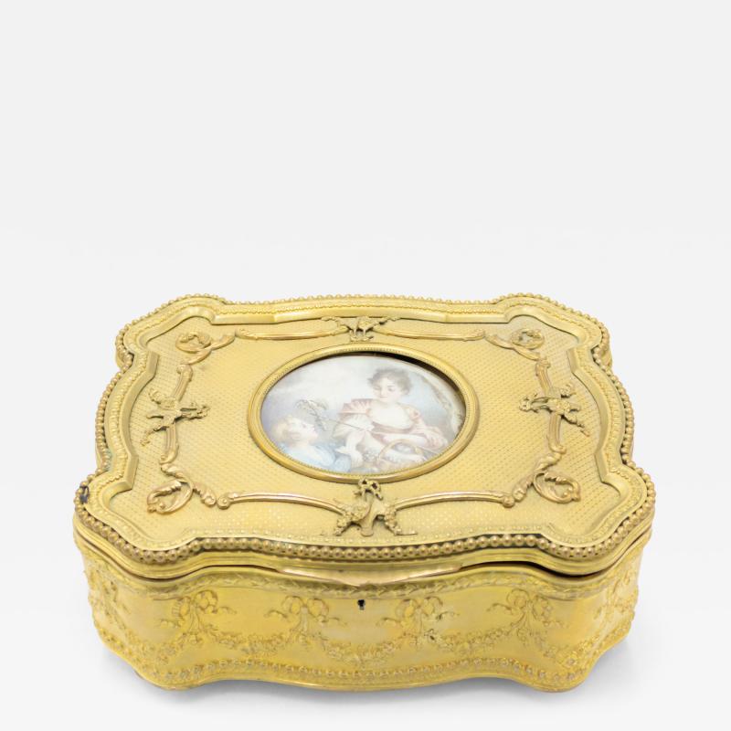 French Louis XVI Style Bronze Dore Box