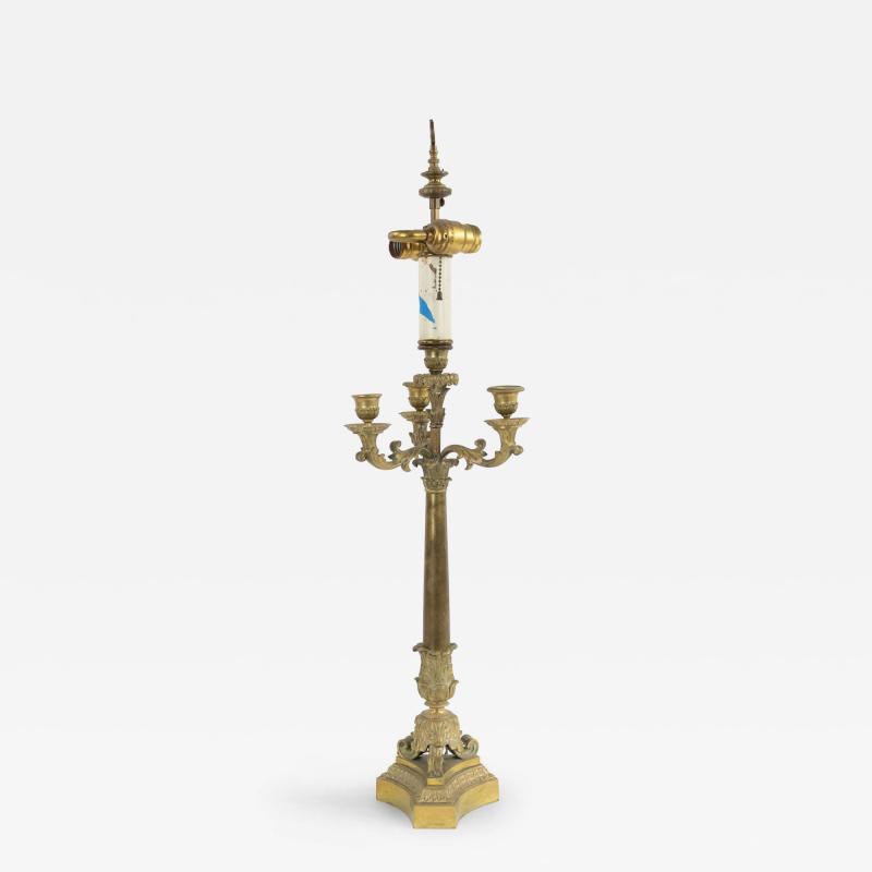 French Louis XVI Style Candelabra Table Lamps