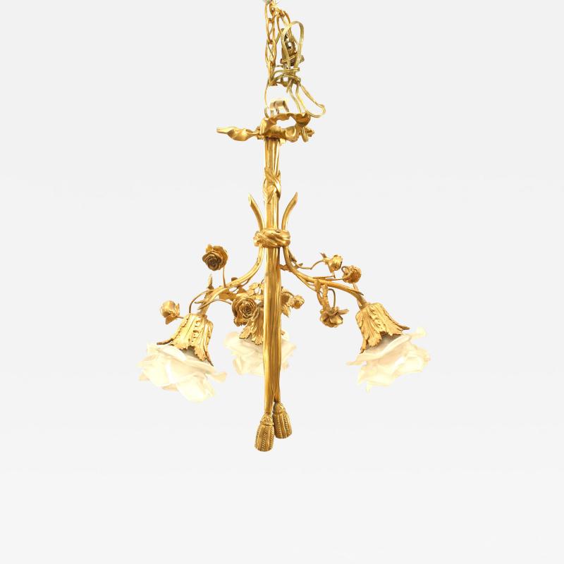 French Louis XVI Style Gilt Bronze Chandelier