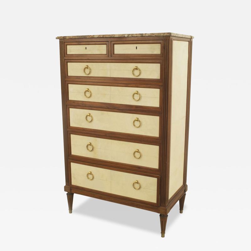 French Louis XVI Style Jansen Mahogany Chest