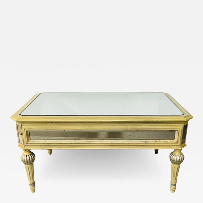 French Louis XVI Style Mirrored Coffee Table