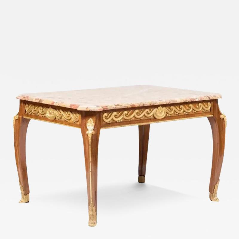 French Louis XVI Style Ormolu Mounted Mahogany Coffee Table C 1880