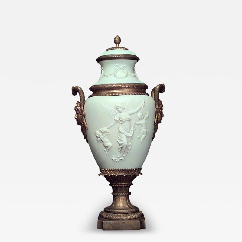 French Louis XVI Style Ormolu and Porcelain Vase