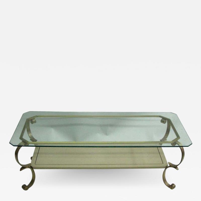 French MId Century Modern Double Level Cocktail Table Attr Maison Jansen