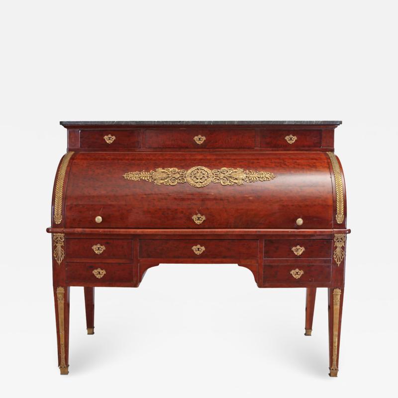 French Mahogany Bureau Cylindre