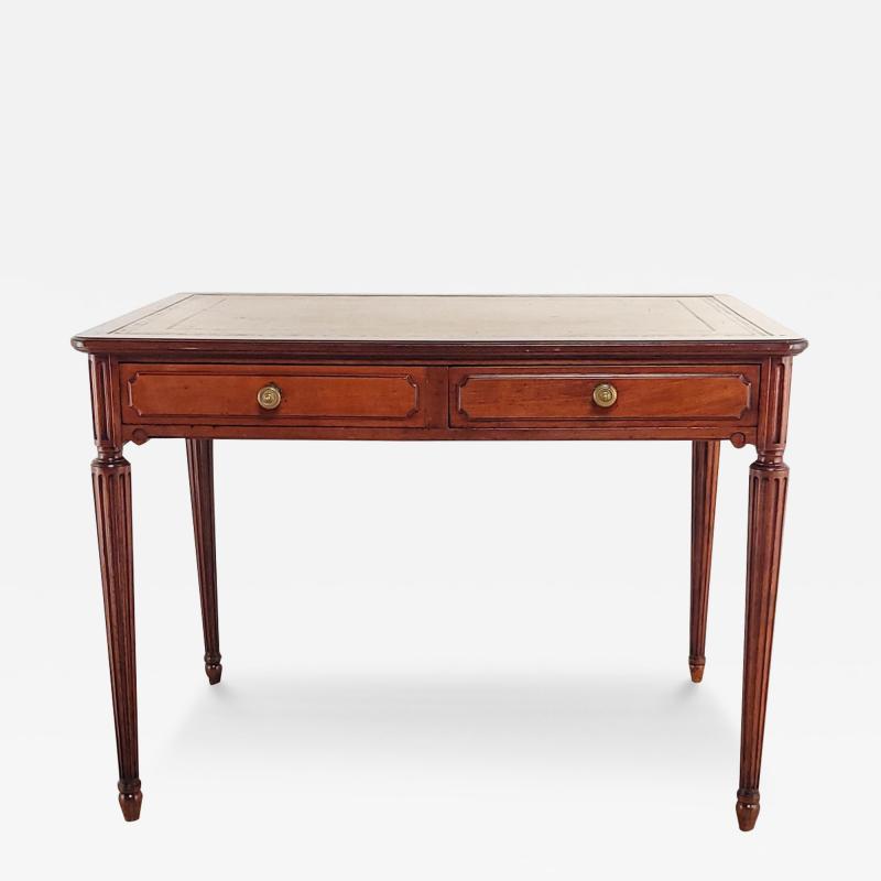 French Mahogany Leather Top Writing Table circa 1890