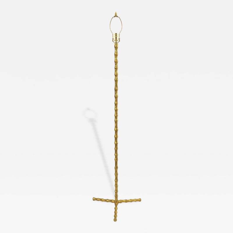 French Mid Century Bagues Style Faux Bamboo Floor Lamp