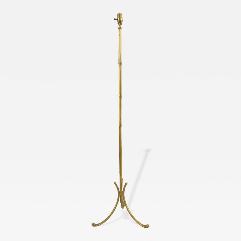 French Mid Century Bagues Style Faux Bamboo Floor Lamp