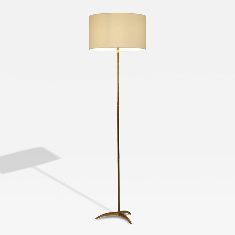 French Mid Century Brass Floor Lamp c1960