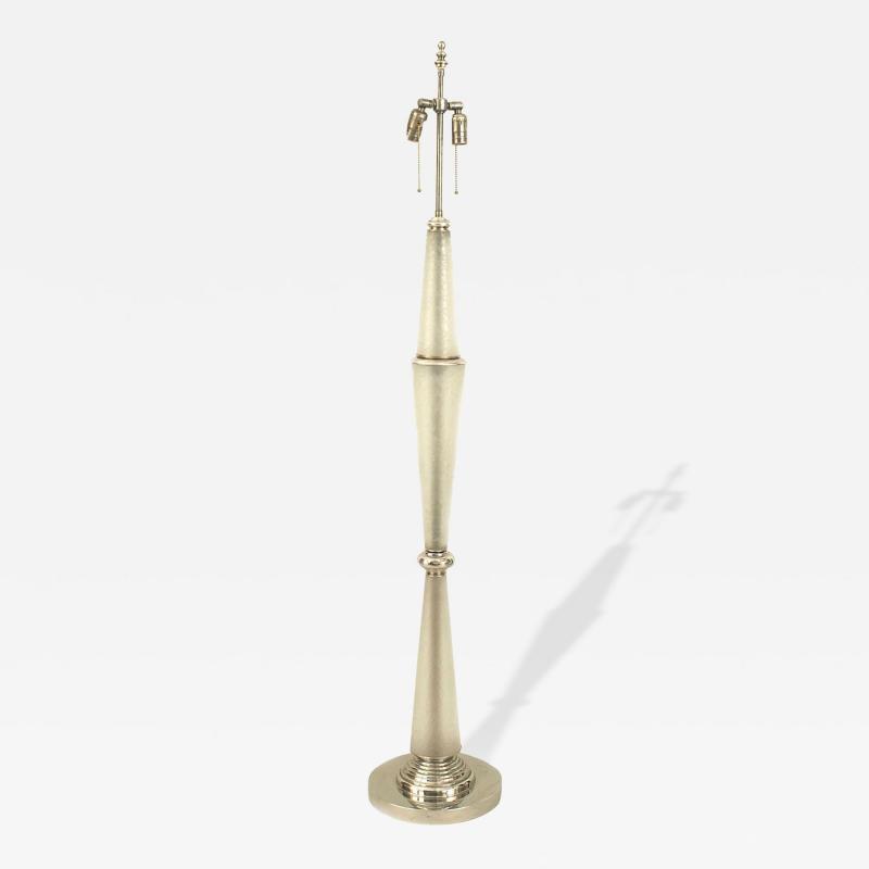 French Mid Century Frosted Glass Floor Lamp