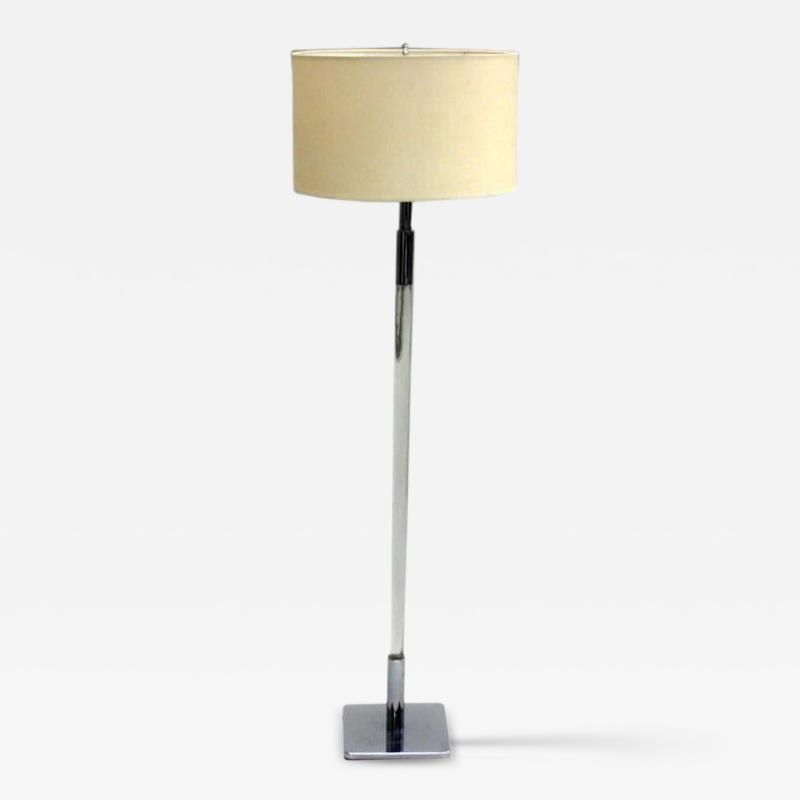 French Mid Century Modern Floor Lamp in Lucite