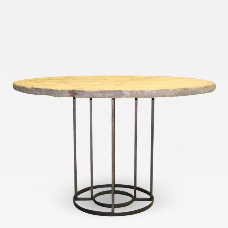 French Mid Century Modern Iron Circular Table Base