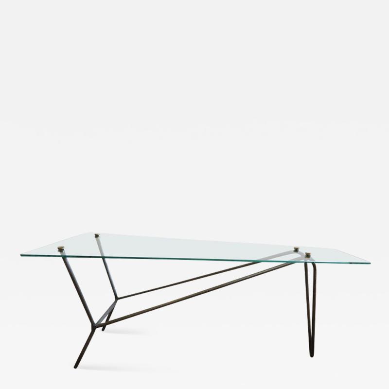 French Midcentury Glass Cocktail Table in the Style of Mathieu Mategot