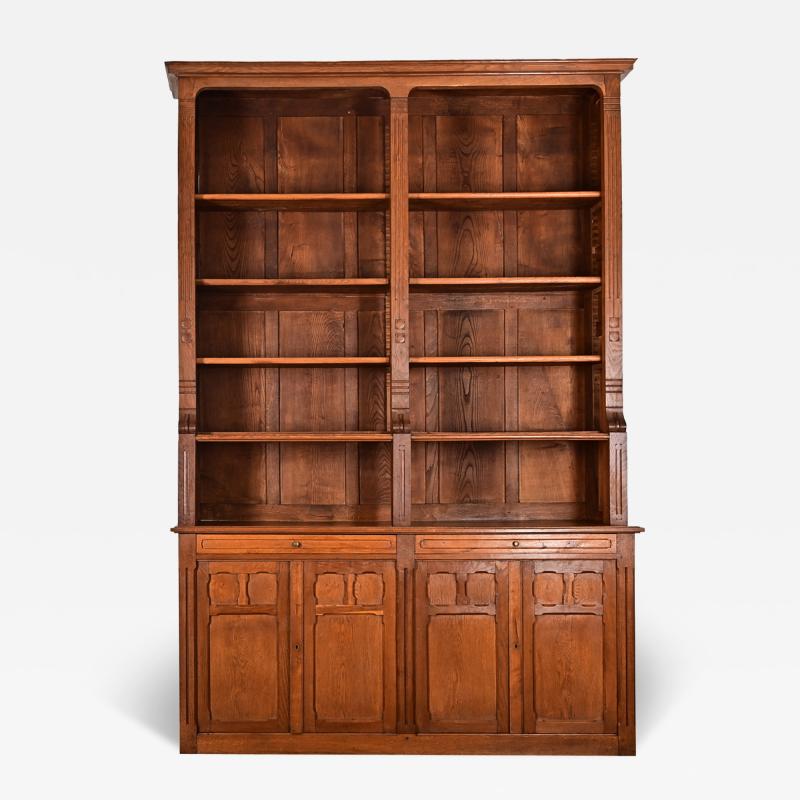 French Midcentury Oak Bookcase