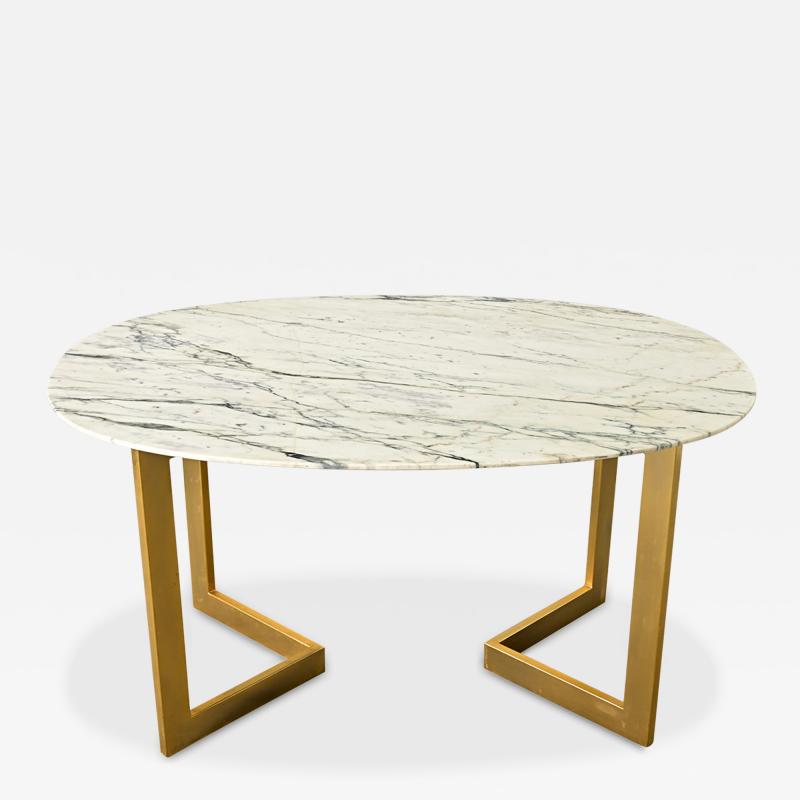 French Modern Oval Marble Dining Table