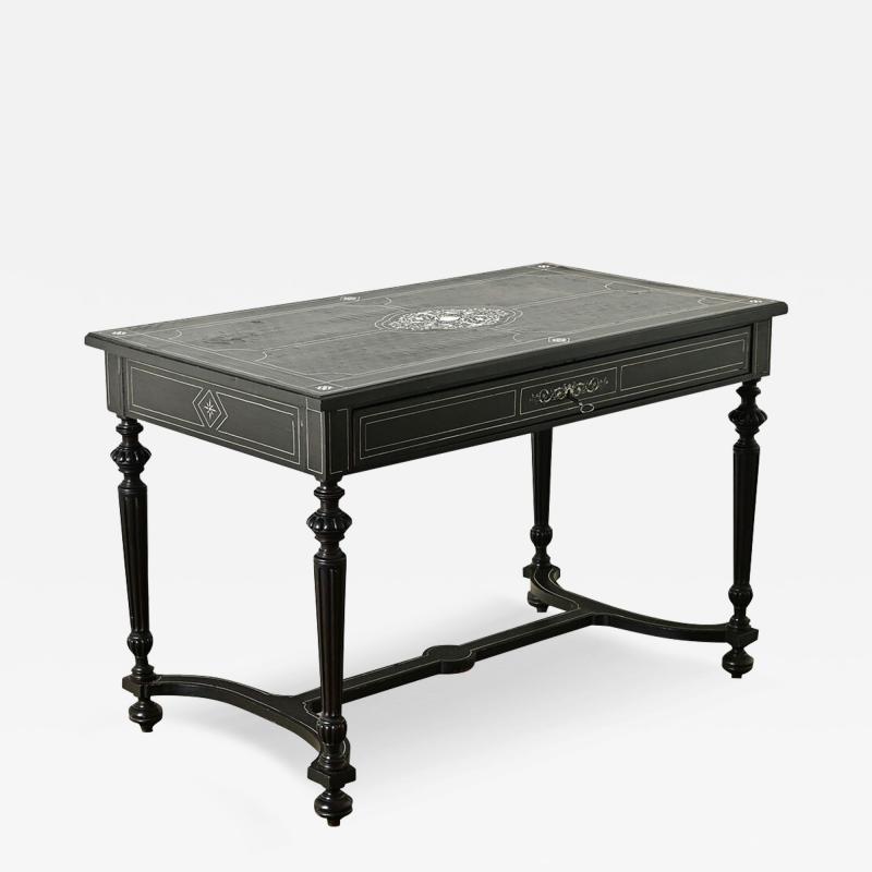 French Napoleon III Ebonized Writing Desk